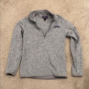 Patagonia Women's Zip-Up Sweater in Light Gray